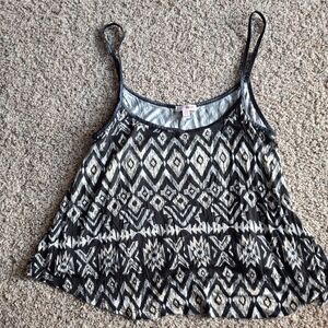 BONGO Black and White Geometric Camisole Womens XL